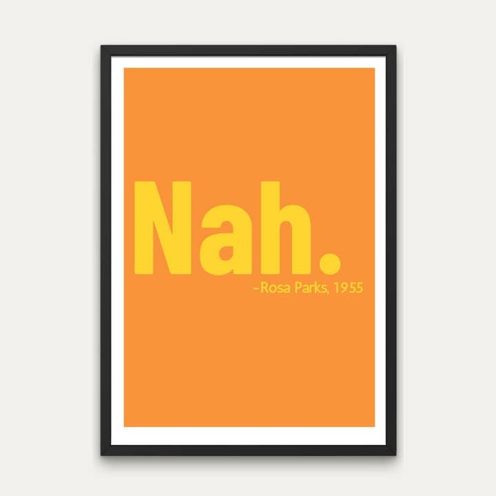 Rosa Parks Poster, Civil Rights Art Print, Pink Feminist for wholesale by Littlepapertrailco