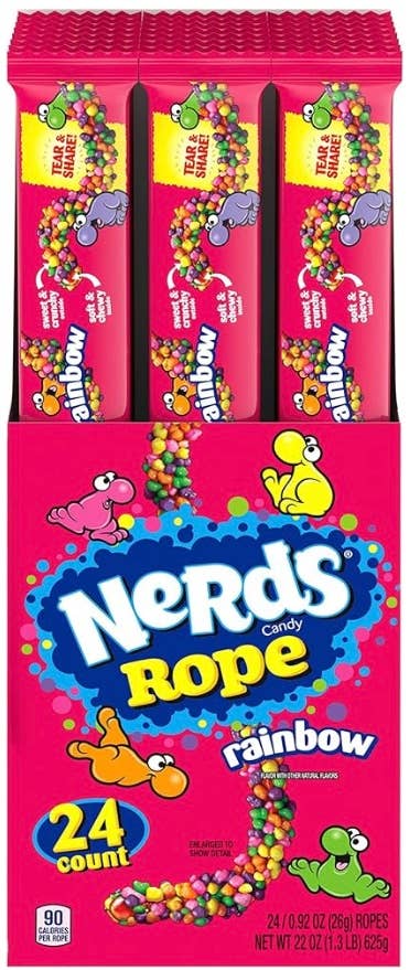 O'Shea's Candies Sweet Shop - Wholesale Gummy - Impulse NERD Rope Clusters Original Rainbow 🌈 24ct DSP Box2