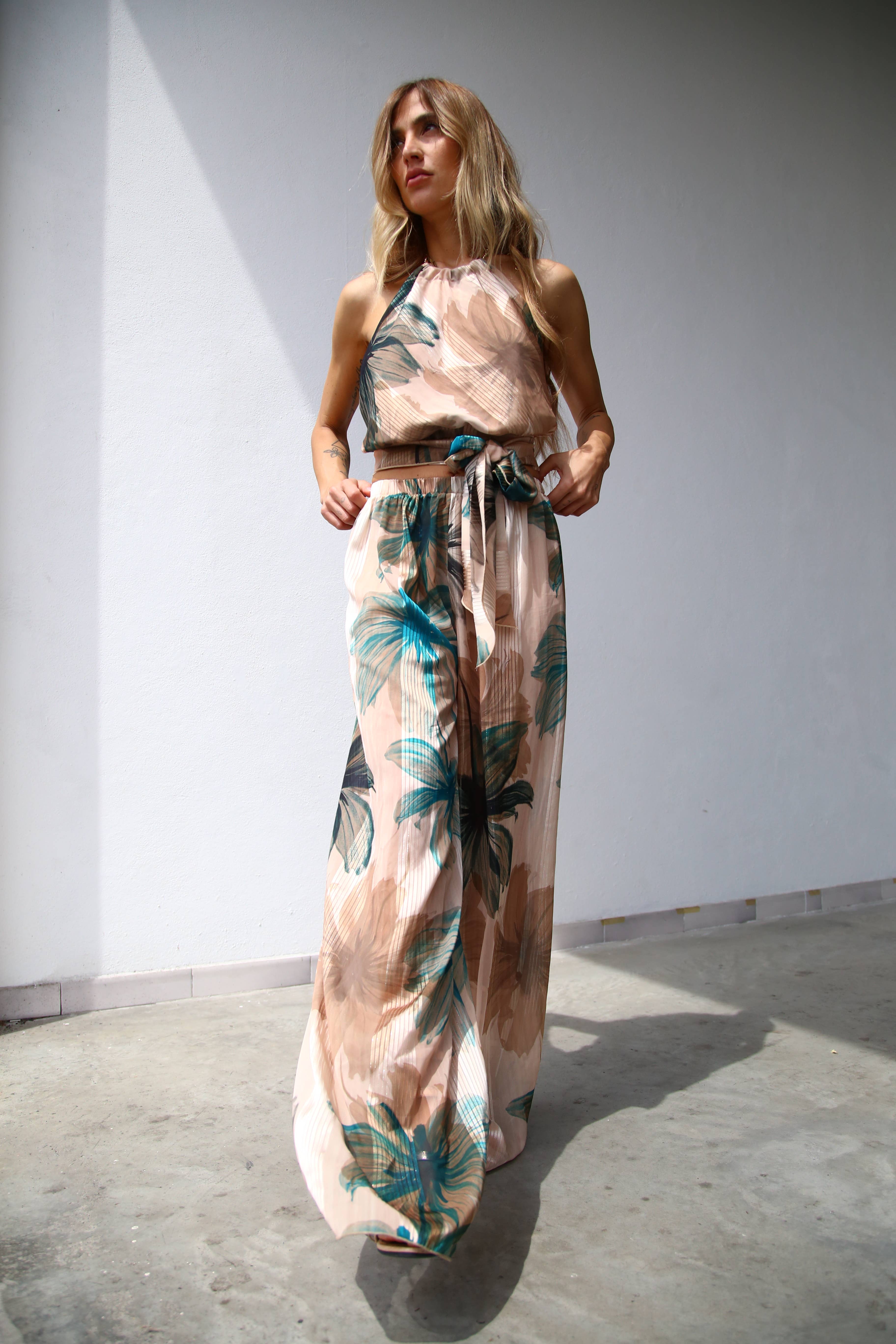 DEVOIREE KOBOLTBLOMSTER P4006 AMERIKANSK TOP MED SASH DEVOIRE OG KOBOLTBLOMSTER for engroshandel på Faire4