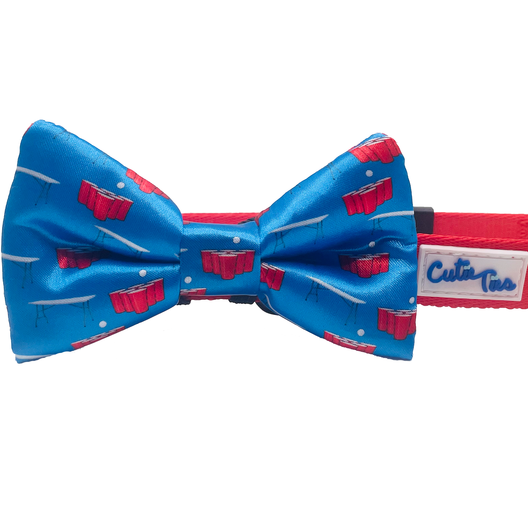 Cutie Ties – wholesale Pet bow tie – Dog – Beer Pong Blue Dog Bow Tie0