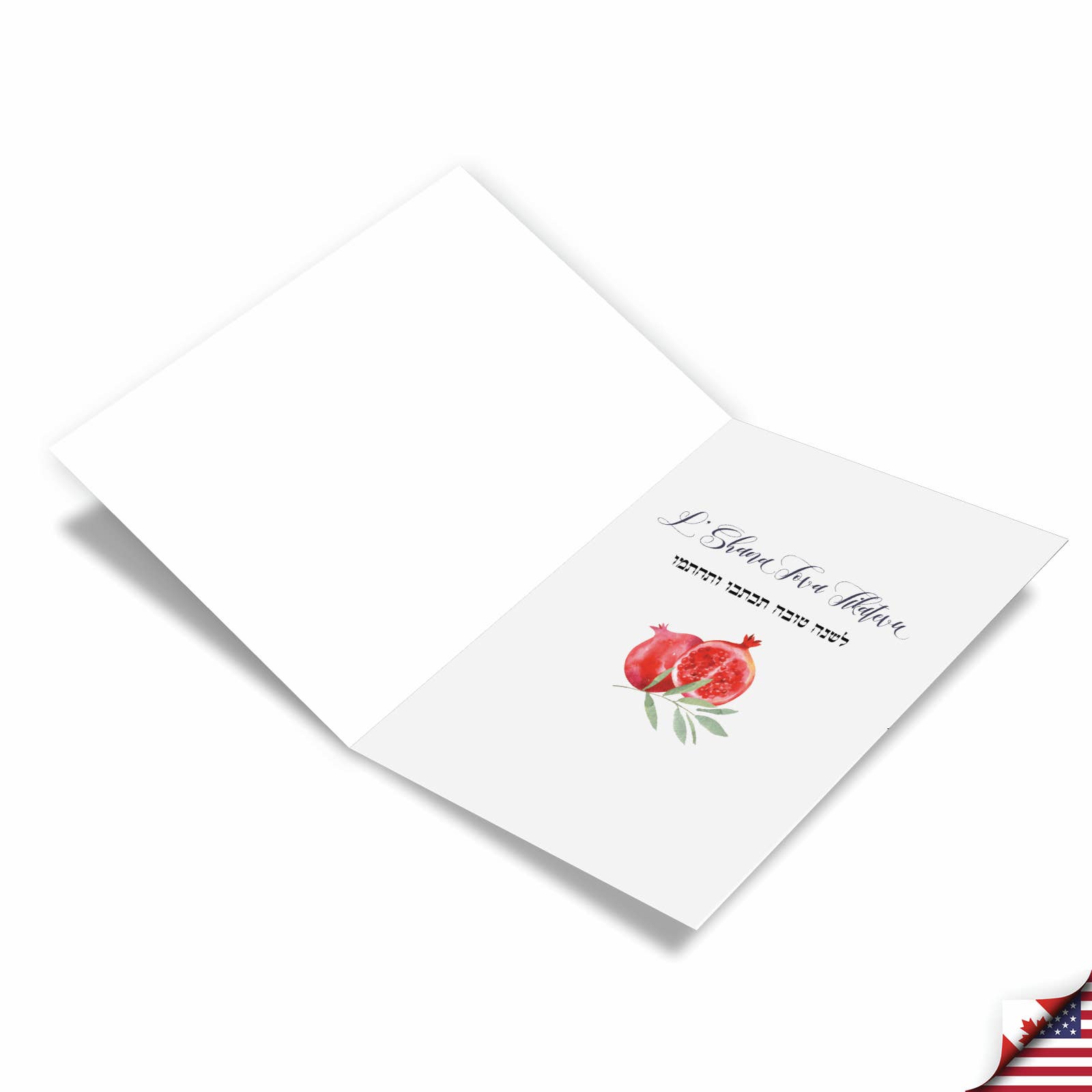 NobleWorks - Vendita all'ingrosso Biglietti per Rosh Hashanah - Rosh Hashanah Card - Melograni e fiori2