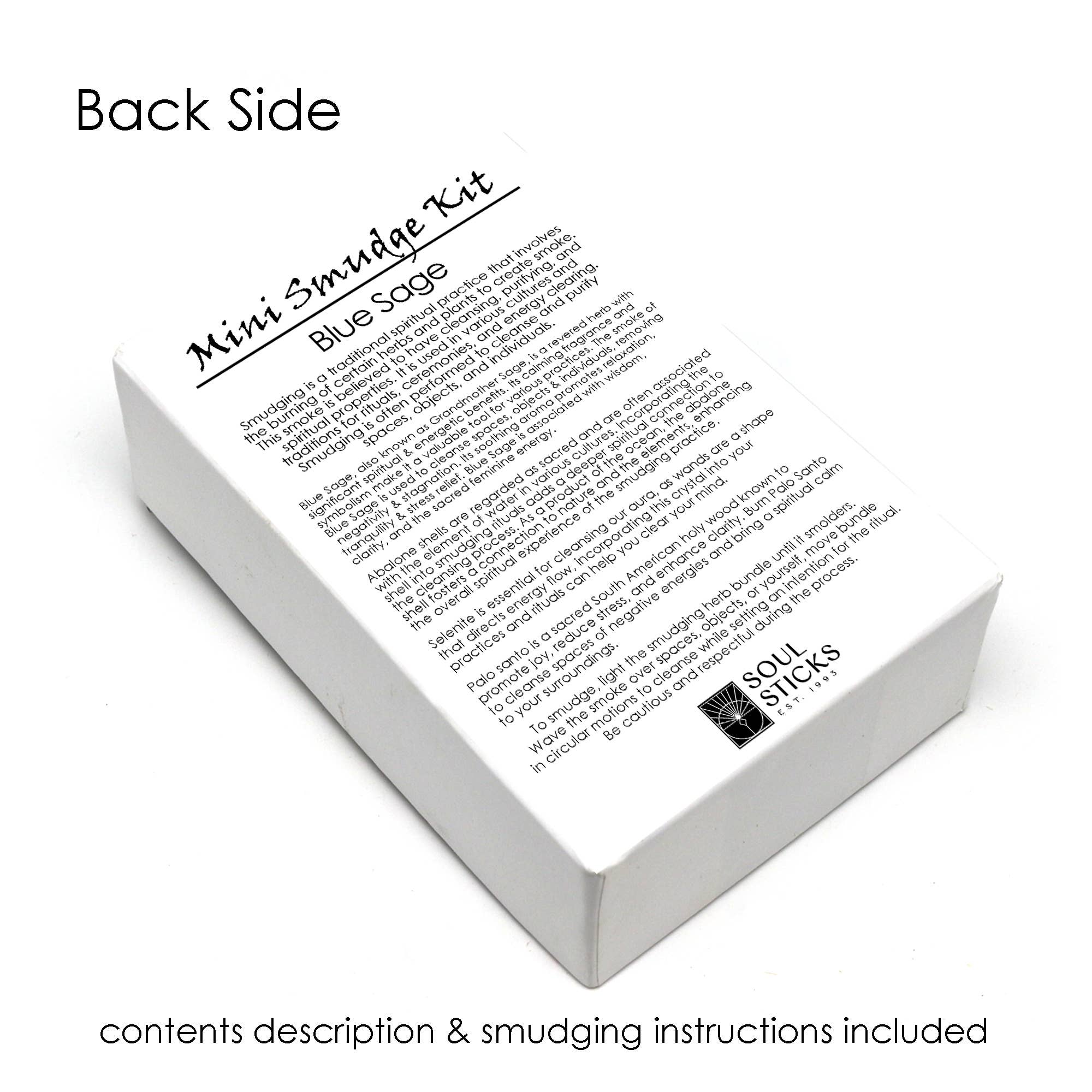 Designs by Deekay Inc. – Engroshandel Meditationsudstyr – Mini Smudge-sæt/Gavesæt - Blue Sage1