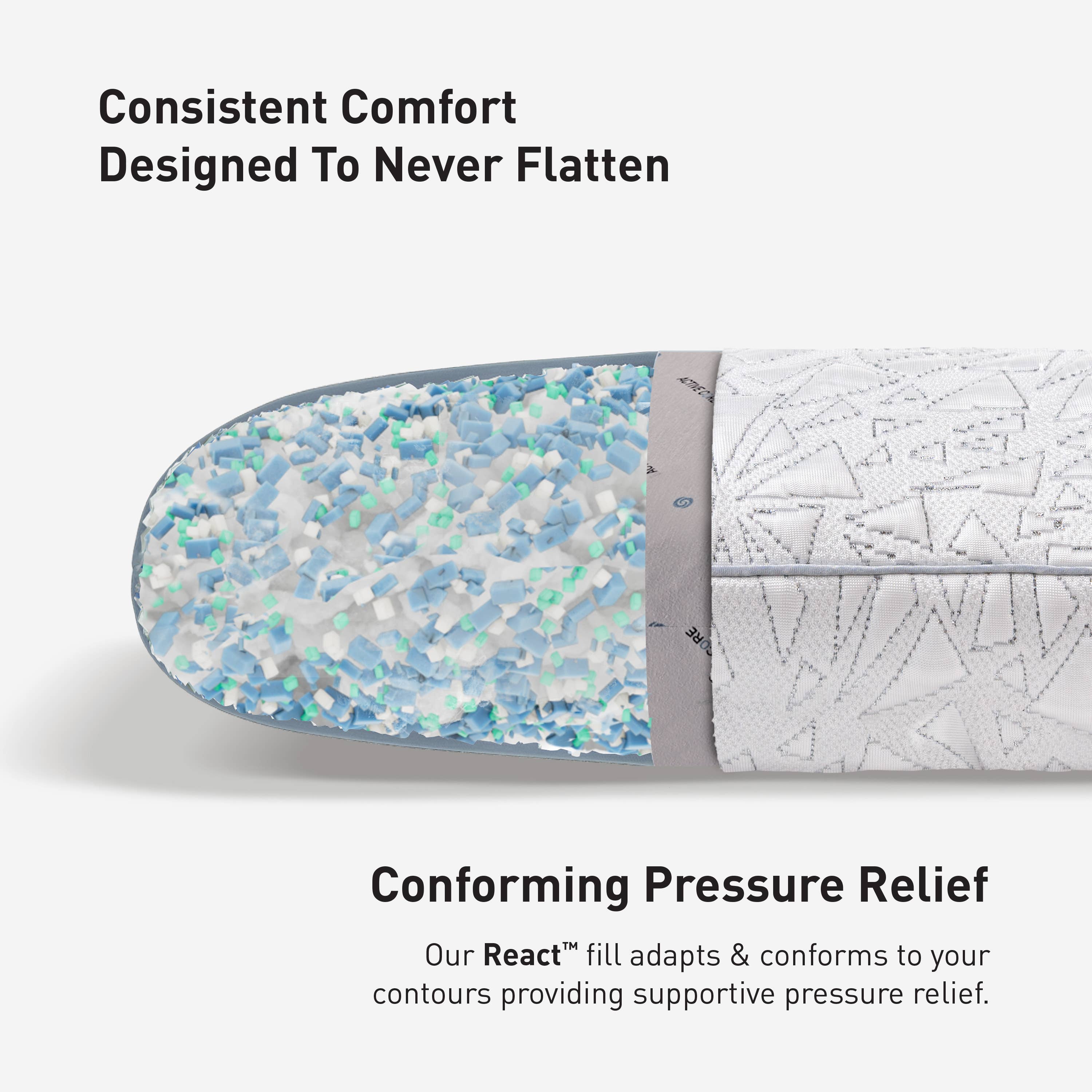 Bedgear - Vente Oreillers - Coussin Storm Cuddle Curve Performance, rafraîchissant, taille moyenne18