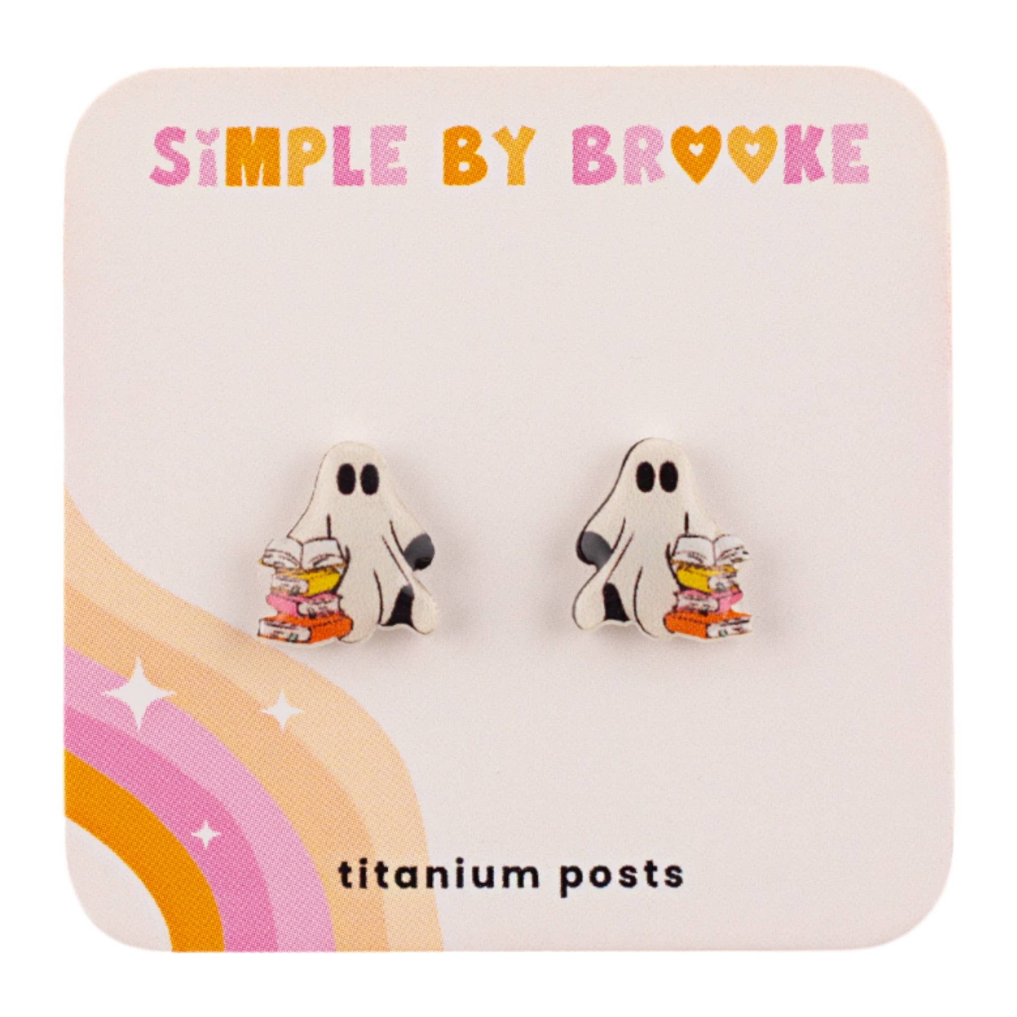 SimplebyBrooke - Wholesale Stud/Post Earrings - Ghost Earrings // Book Earrings