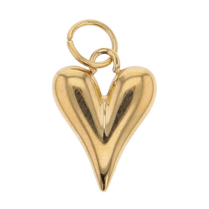 Puffy Heart Charm for wholesale by Lotus Jewelry Studio