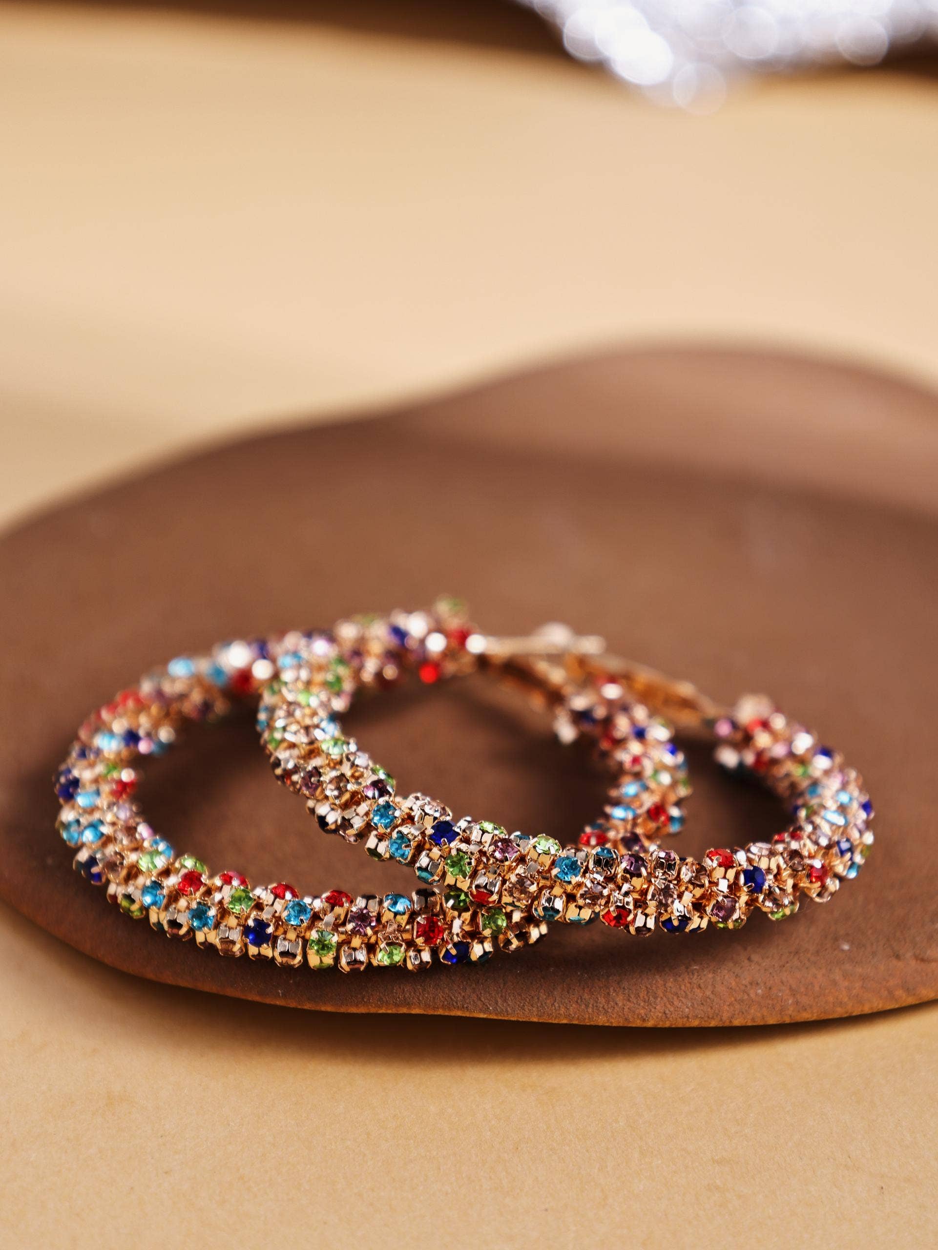 Revelari - Wholesale Hoop Earrings - Colorful Crystal Hoop Earrings0