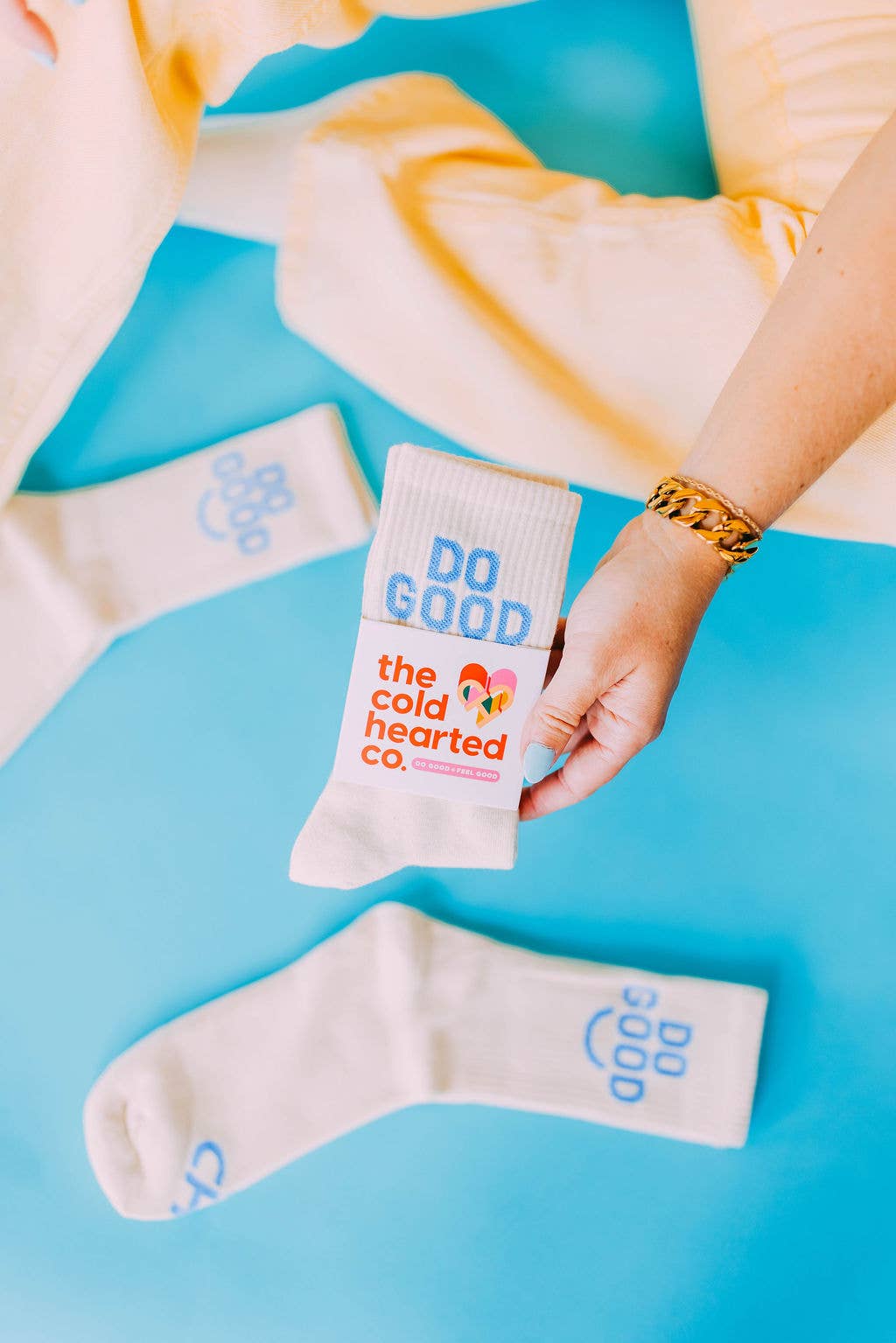 The Cold Hearted Collective - Wholesale Socks - Unisex - Cute Do Good Smiley Crew Socks3