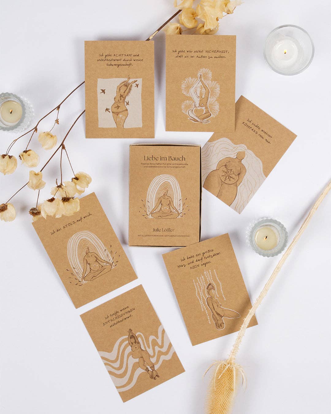 Oh Shanti - Wholesale Stationery/Notecard Set - Sol & Pepper pregnancy affirmation cards2