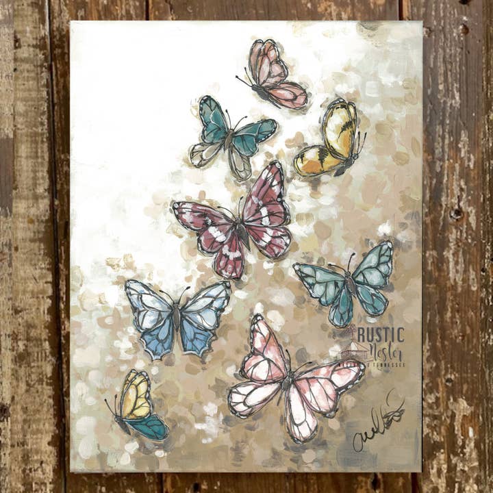 Décoration de papillons, impression sur toile, art de la nature, maison de printemps pour la vente par Rustic Nester