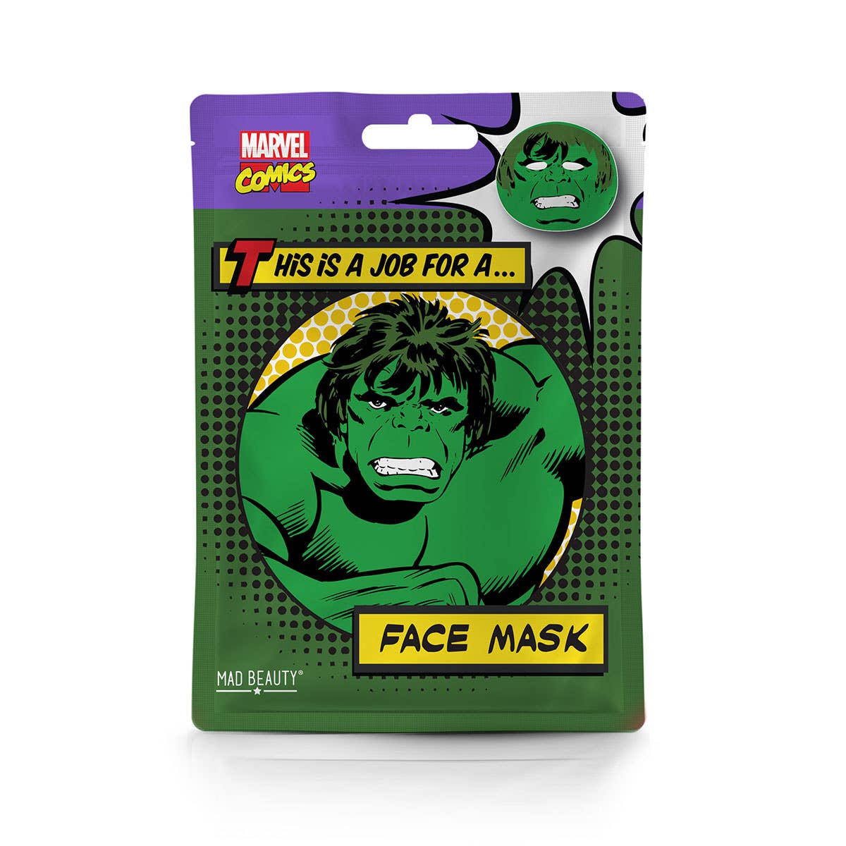 Accentra - Wholesale Skincare Face Mask - MARVEL Face Mask - HULK0