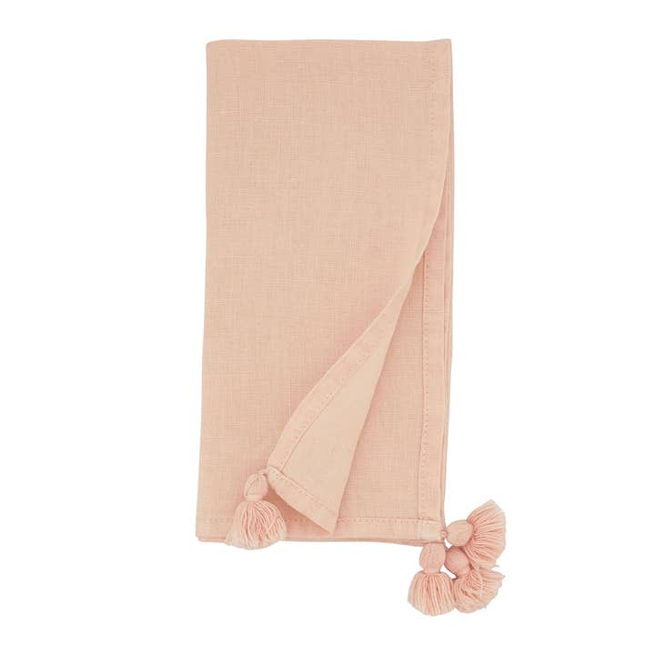 Fennco Styles - Wholesale Dinner & Cloth Napkin - Rose Tassel 20" Pure Linen Napkin