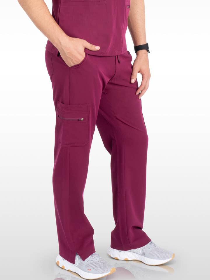 Aura Naturale – Engroshandel Sygeplejeruniform – til mænd – Java Herre French-Fly Scrubs Bukser med 9 lommer (96001)12