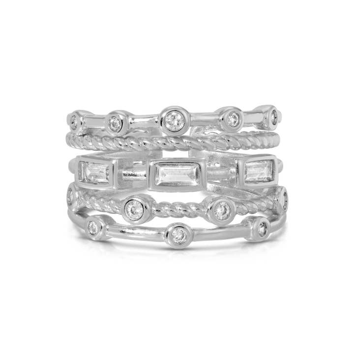 Splendid Iris - Wholesale Multi-Stone Ring - Layered Statement Ring