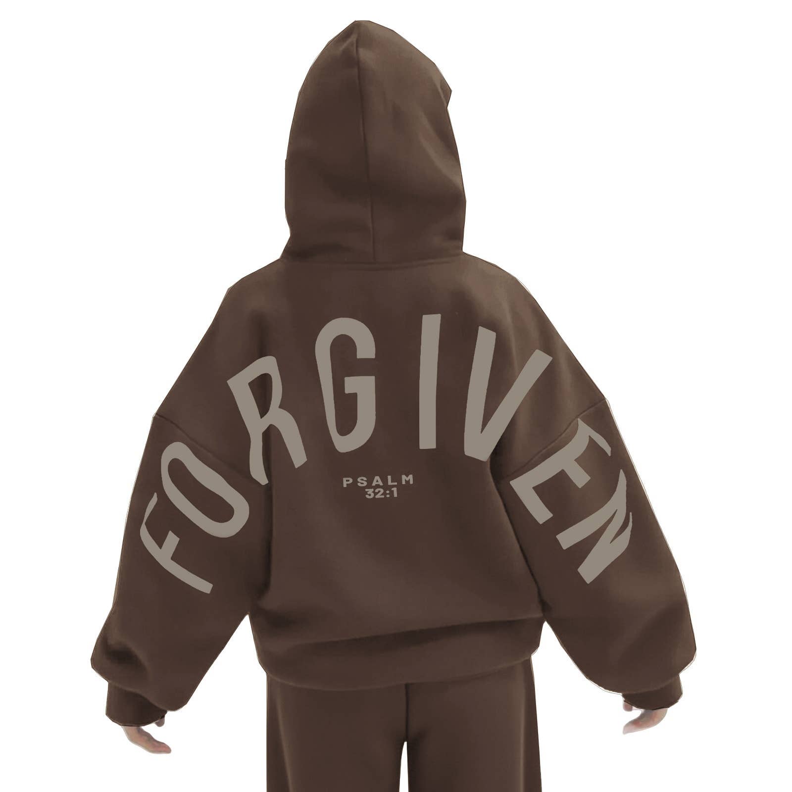 Rosa Clothing - Wholesale Hoodie - Women's - FORGIVEN Printed Oversized Hooded Sweatshirt4