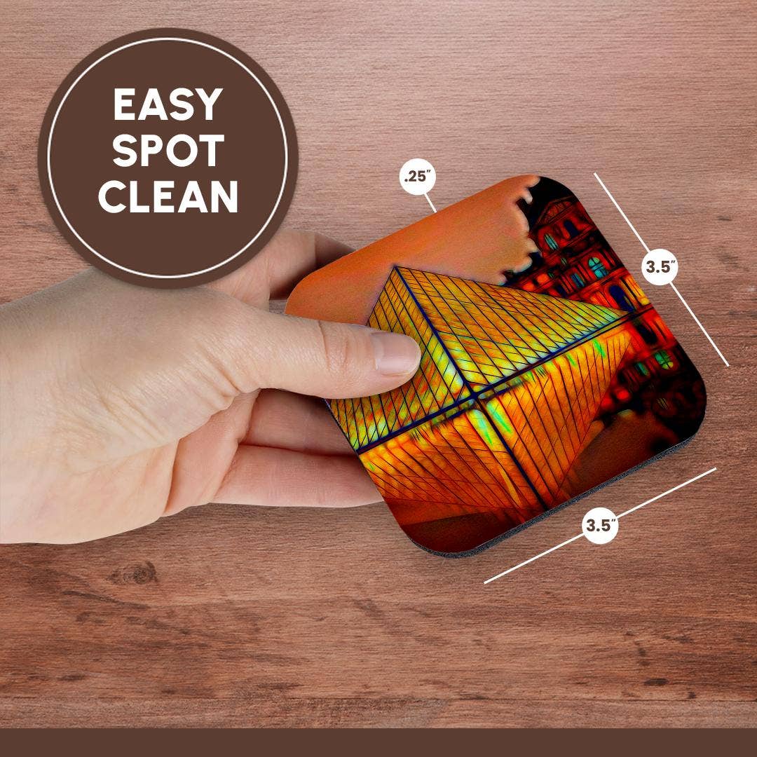 3dRose - Wholesale Coasters - 3dRose, The Louvre Image Of Light Infused Painting, Coaster13