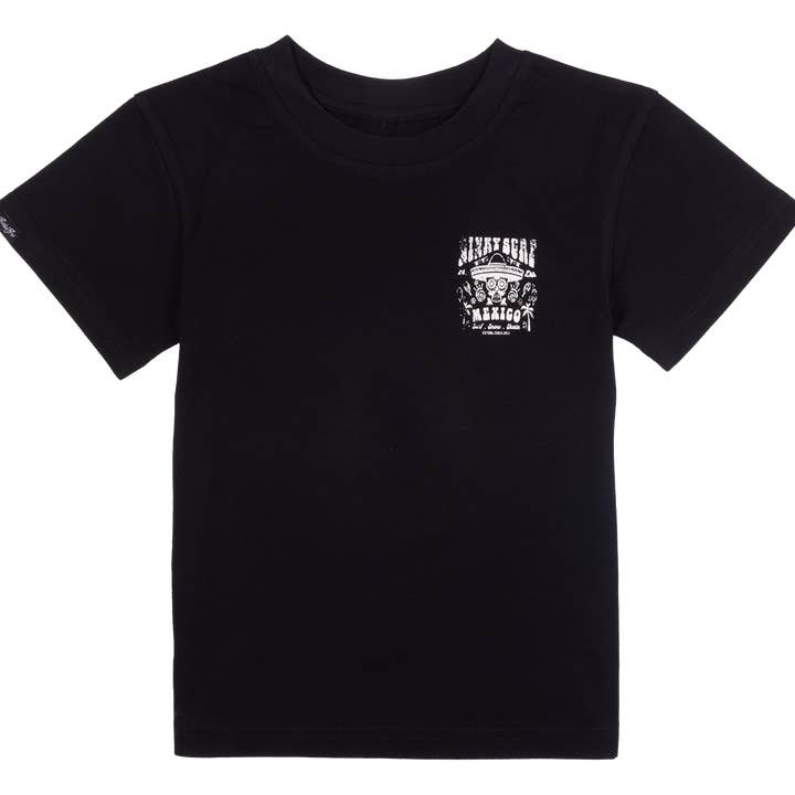 Black Kids T-Shirt BNKY Surf Mexico for wholesale on Faire0