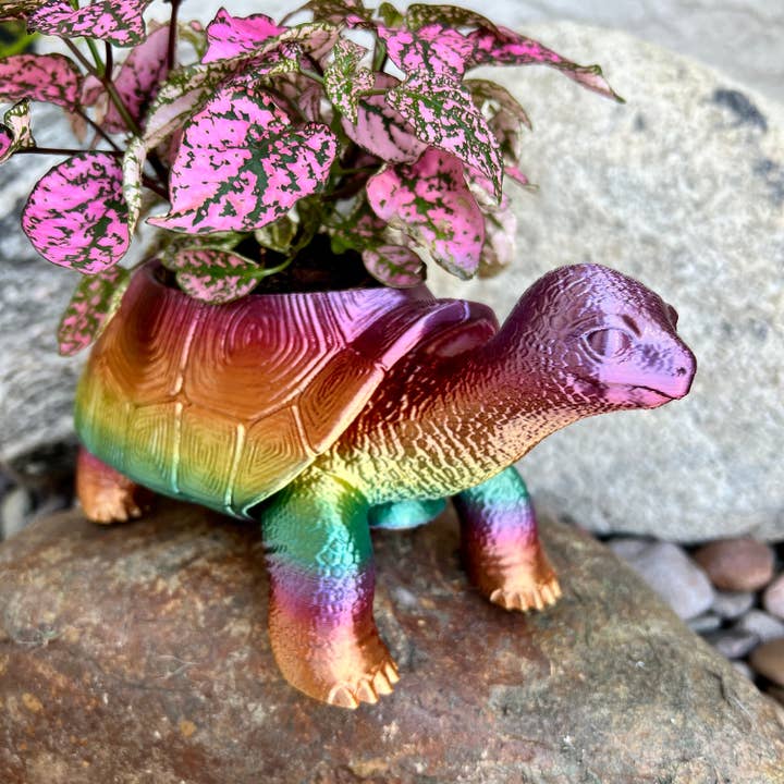 NumanPrints - Wholesale Plant Pot - Turtle Planter 3D Printed Tortoise Realistic Garden Decor