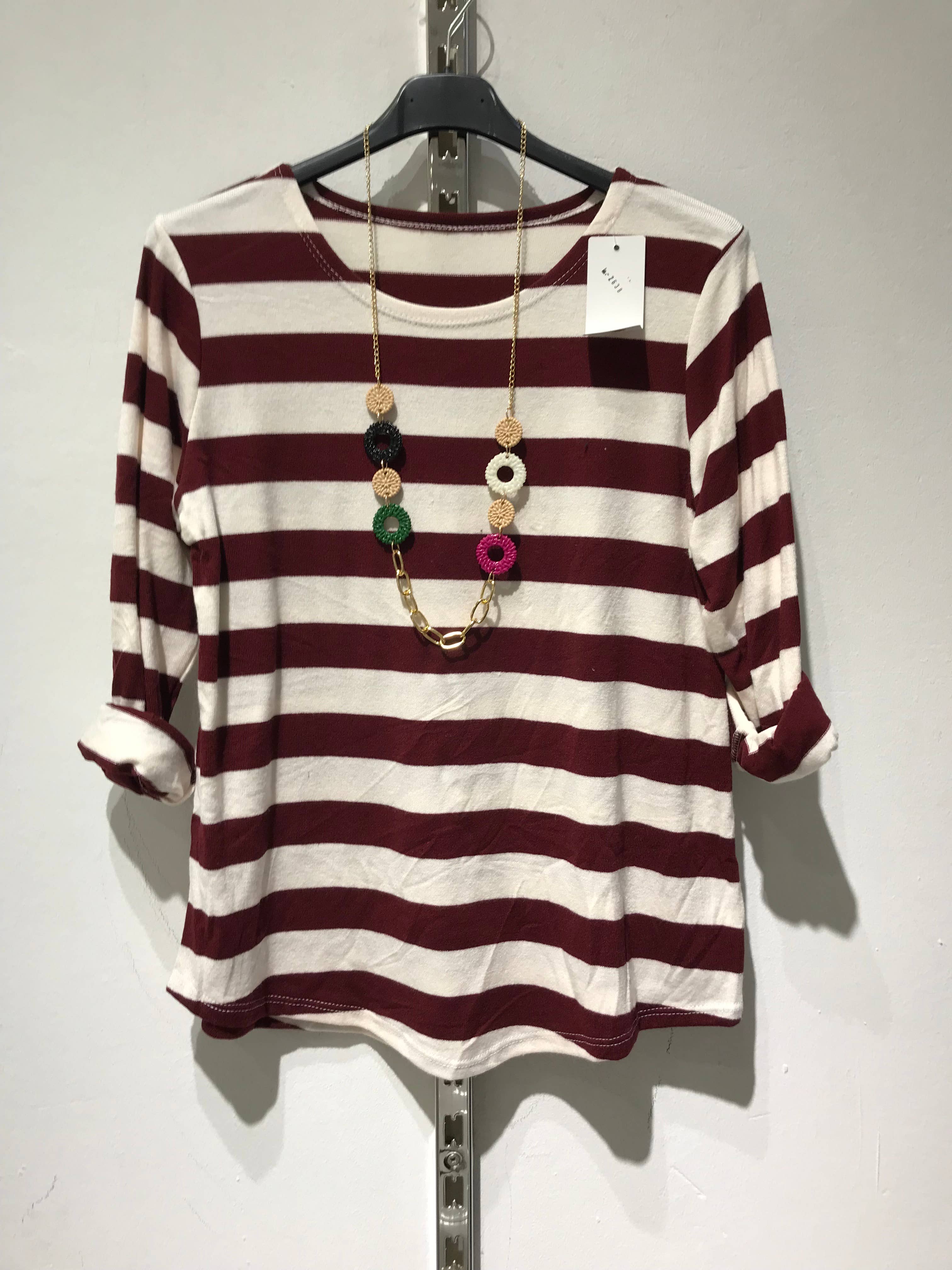 Only Yuan – wholesale Knit top – Women's – ref 26381 stripe sweater2