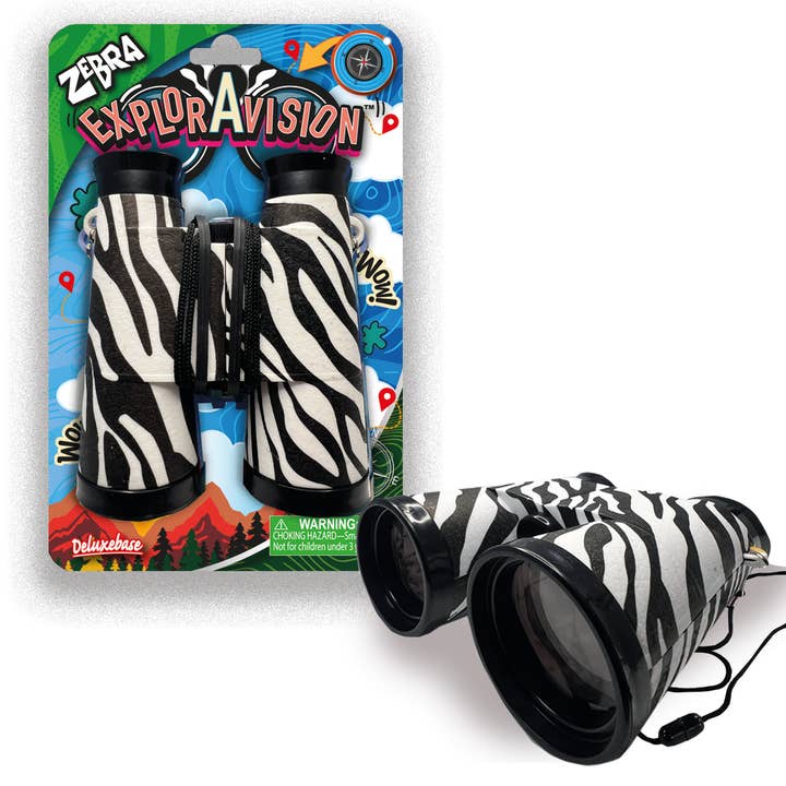 Exploravision Binoculars - Zebra for wholesale by Deluxebase