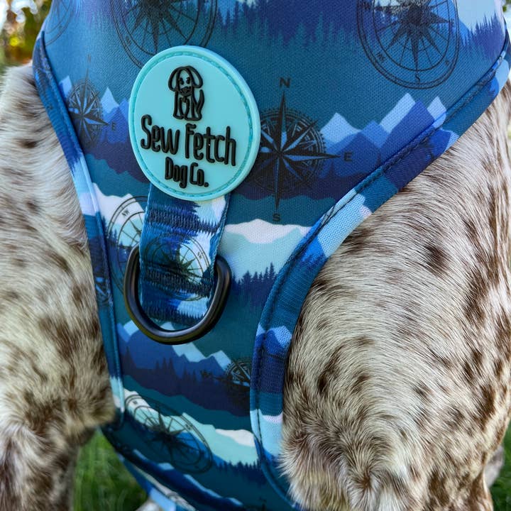 Sew Fetch Dog Co - Wholesale Pet Harness - Dog - Compass Rose Reversible Neoprene Harness, Leashes, Poo bag