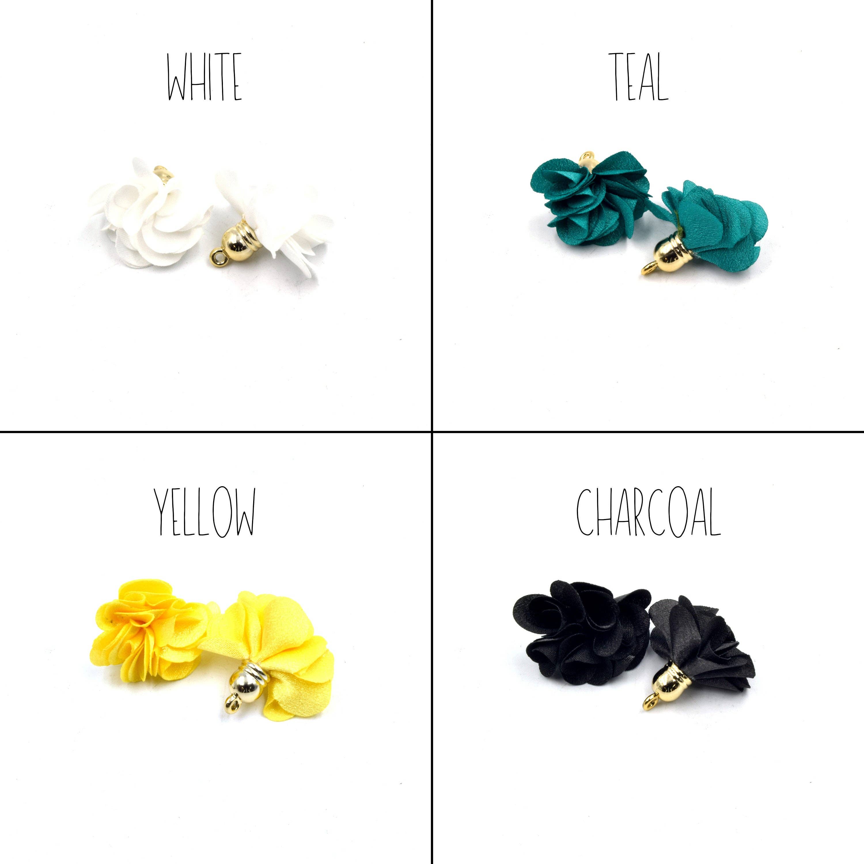 Only Beads - Venta al por mayor Material para manualidades - Borlas, gorra pequeña con borla rosa en oro claro, colgantes con borlas3