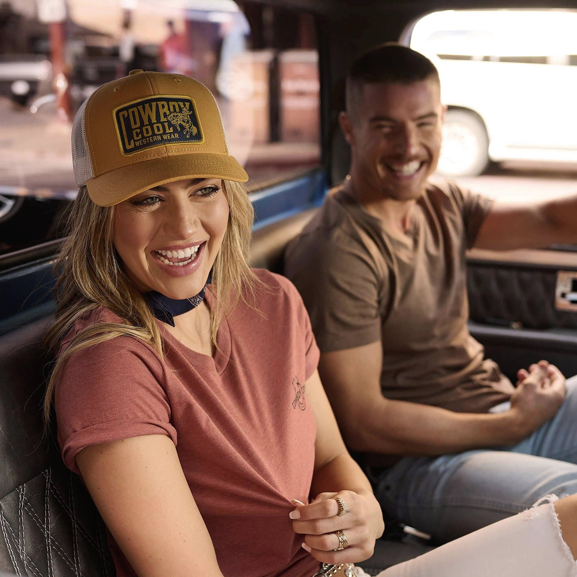 Mustard Cream Roughrider Hat for wholesale on Faire1