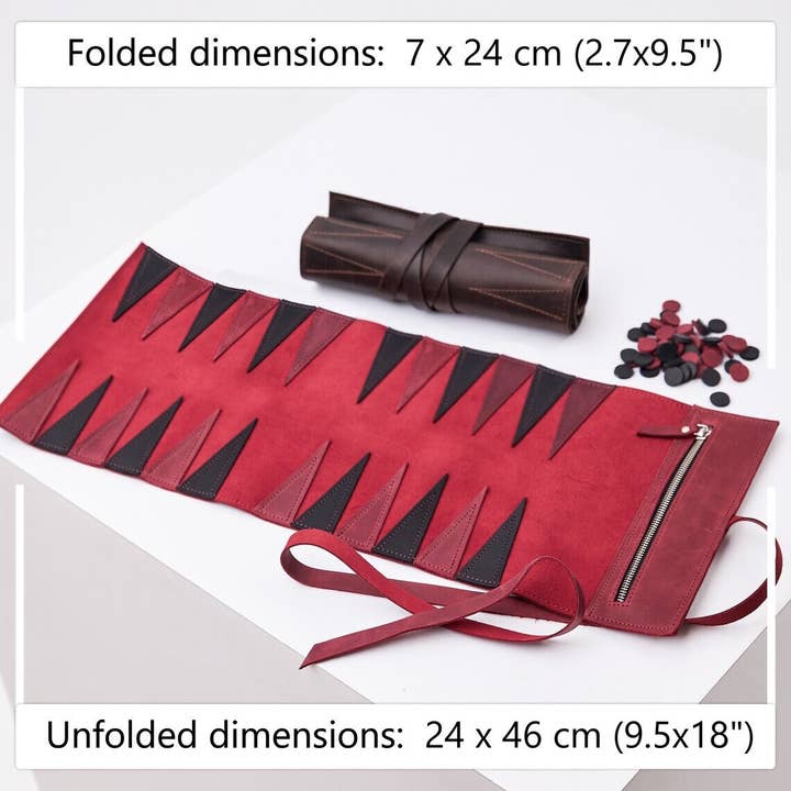 Pikore - Wholesale Board Game - Leather backgammon roll1