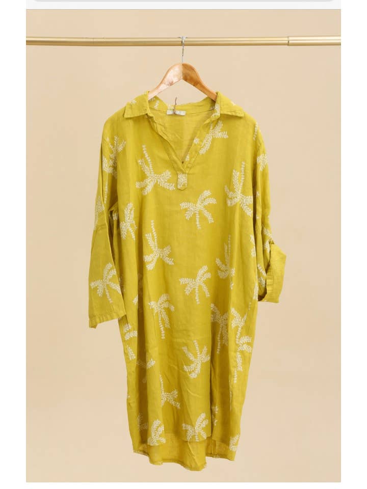 LÉA & LUC – Großhandel Kleid – Damen – Bedruckte Kleider aus 100% Leinen REF.680220