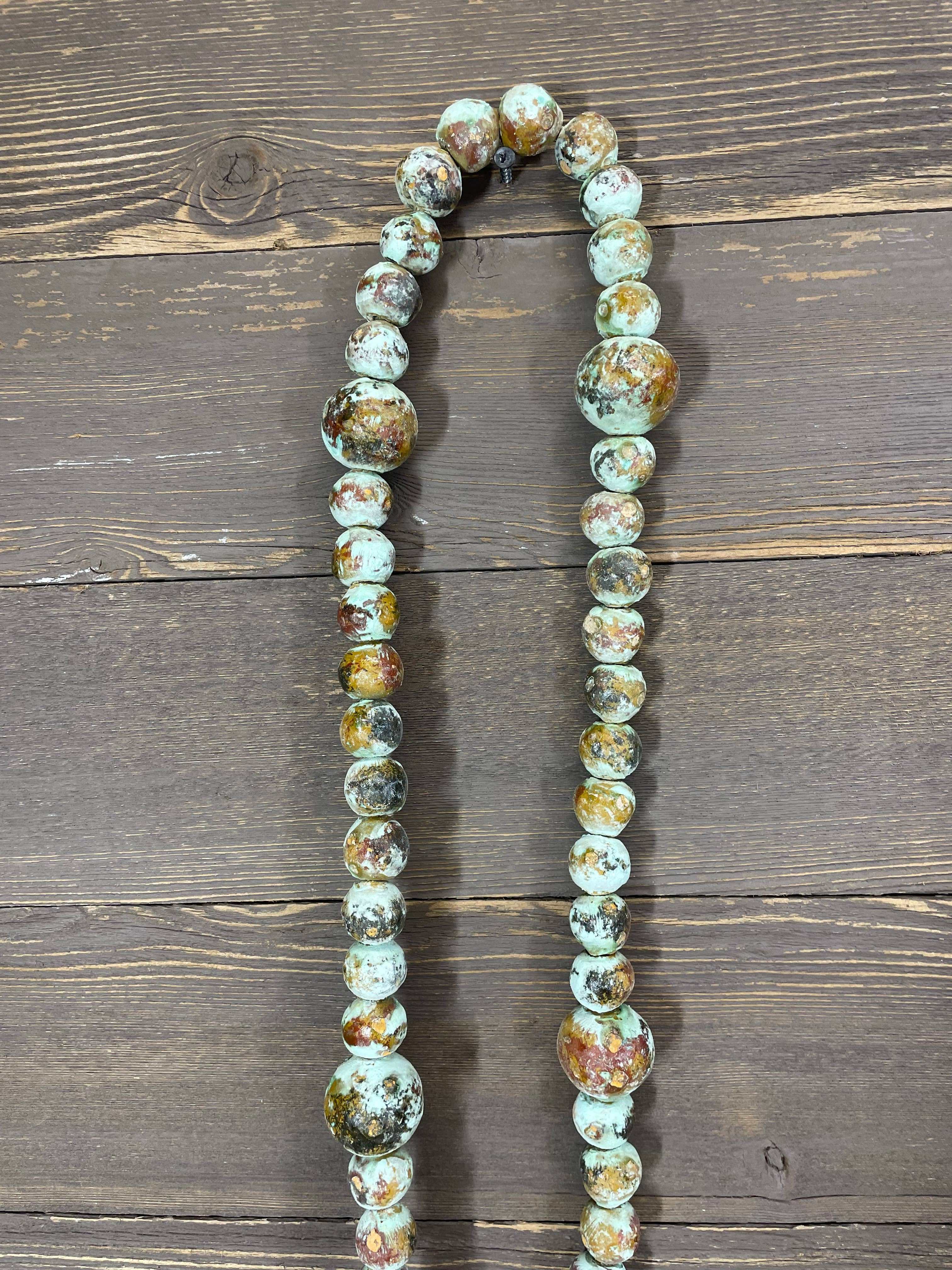 My Amigos Imports - Wholesale Prayer Beads Necklace - Trinity Large Clay Rosary-Beads-31-35 in-Large-Turquoise-$206