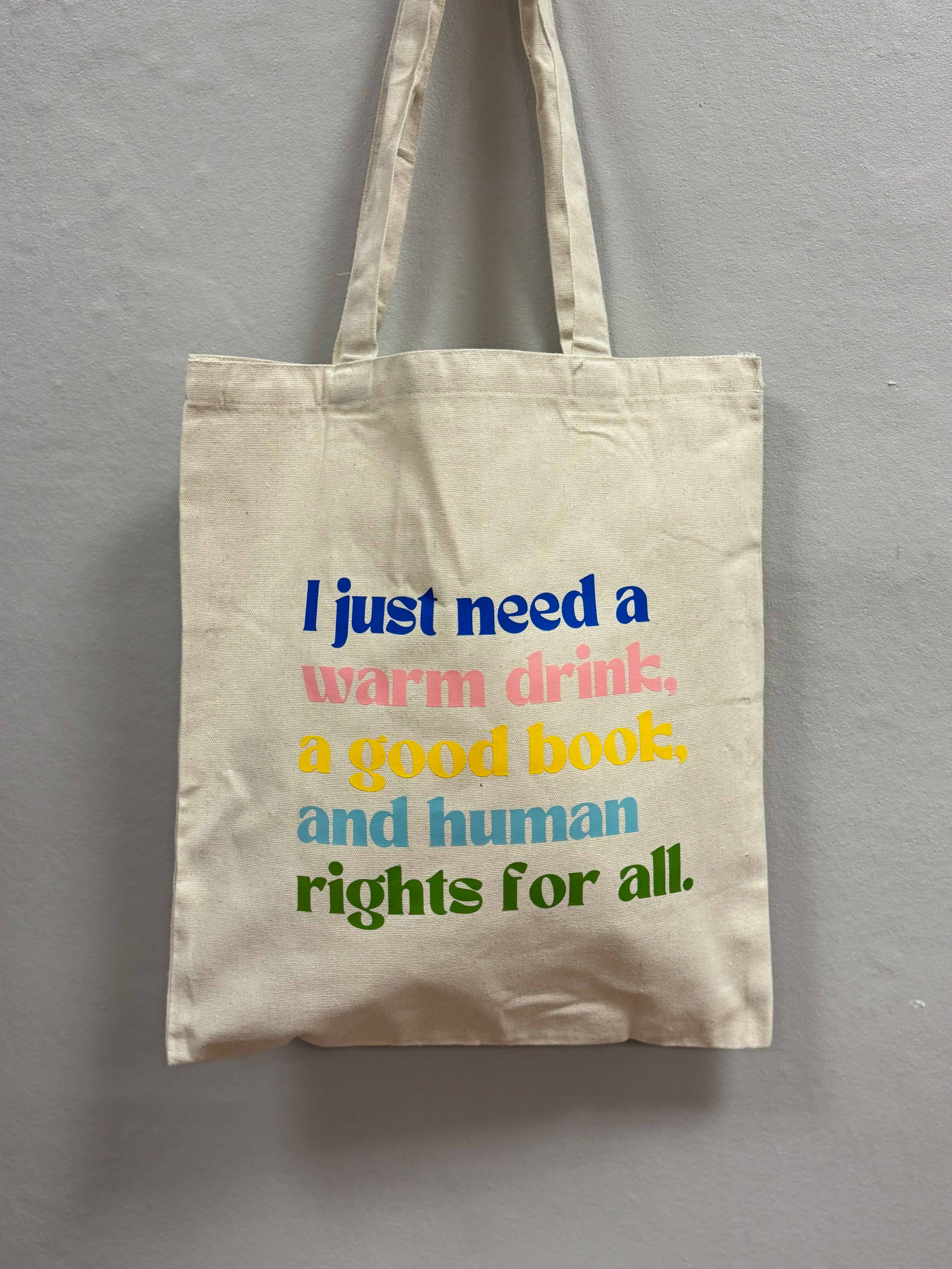 Hands Producing Hope - Wholesale Tote Bag - Women's - Warm Drink, Good Book, and Human Rights Tote Bag1