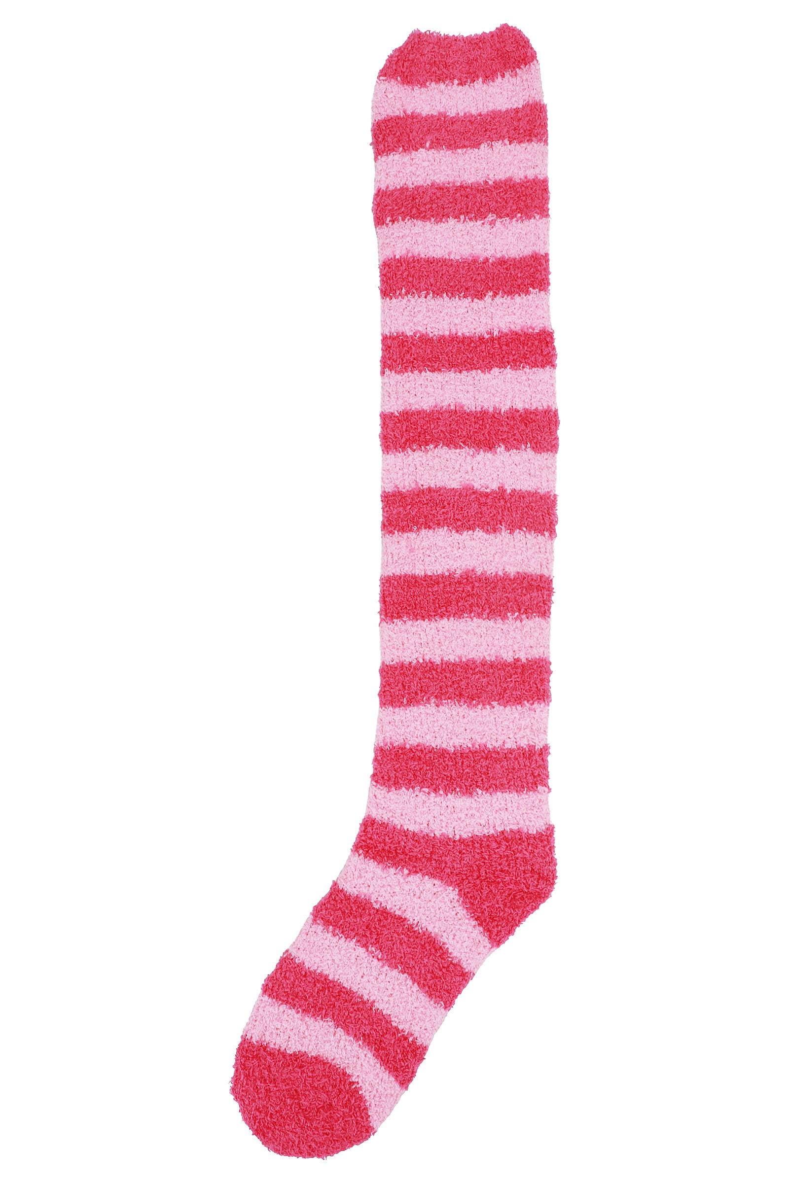 SORTIDAS Meias femininas felpudas listradas acima do joelho para venda a revendedores na Faire1