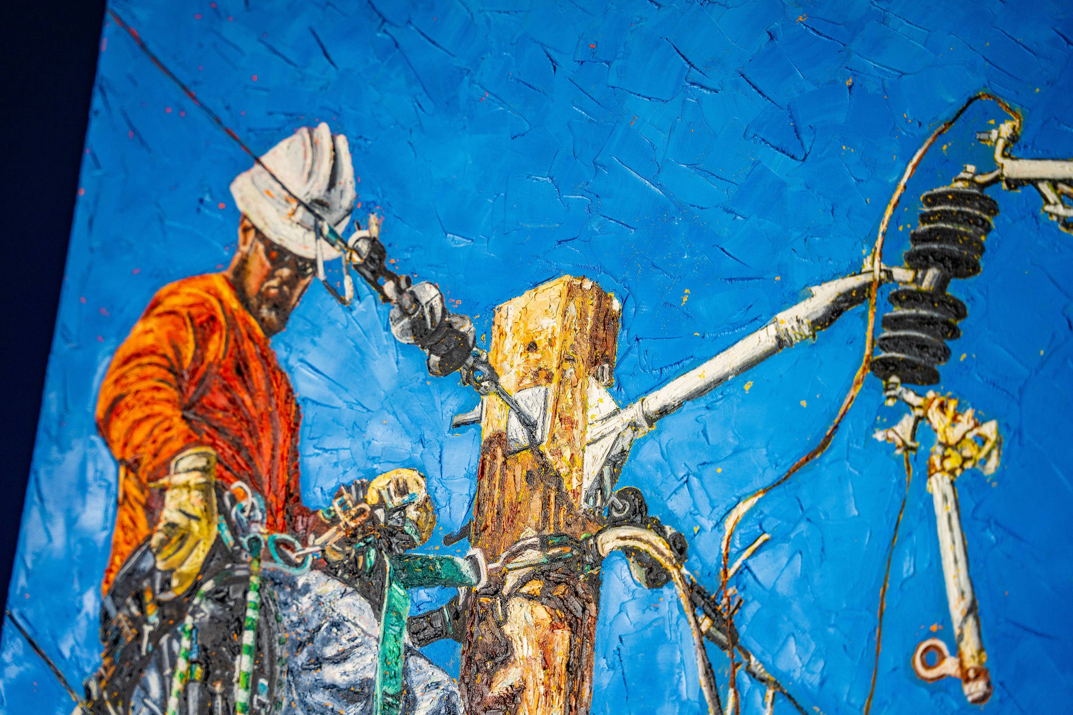 Kim Perry Studio – wholesale Konsttryck – Lineman Print "Vardagens hjältar"3