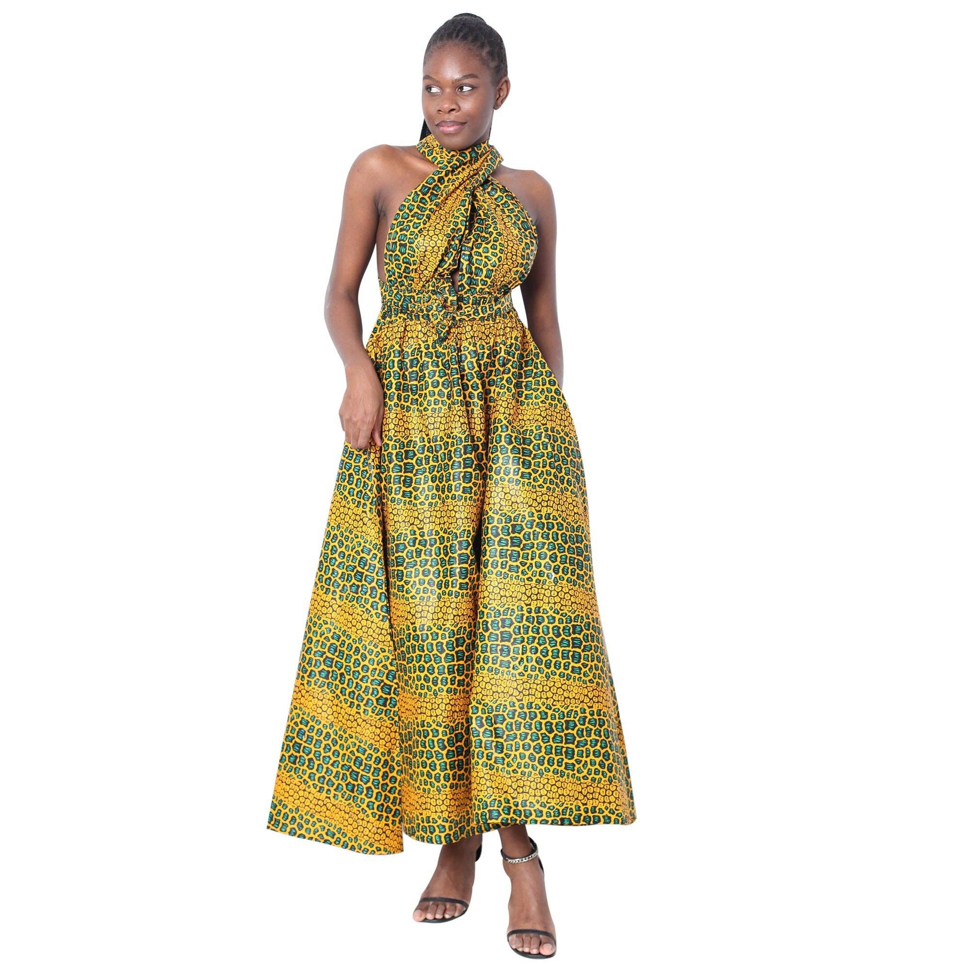 African Stars - Wholesale Dress - Women's - Women's Multi Way Style Maxi Dress -- FI-68L29