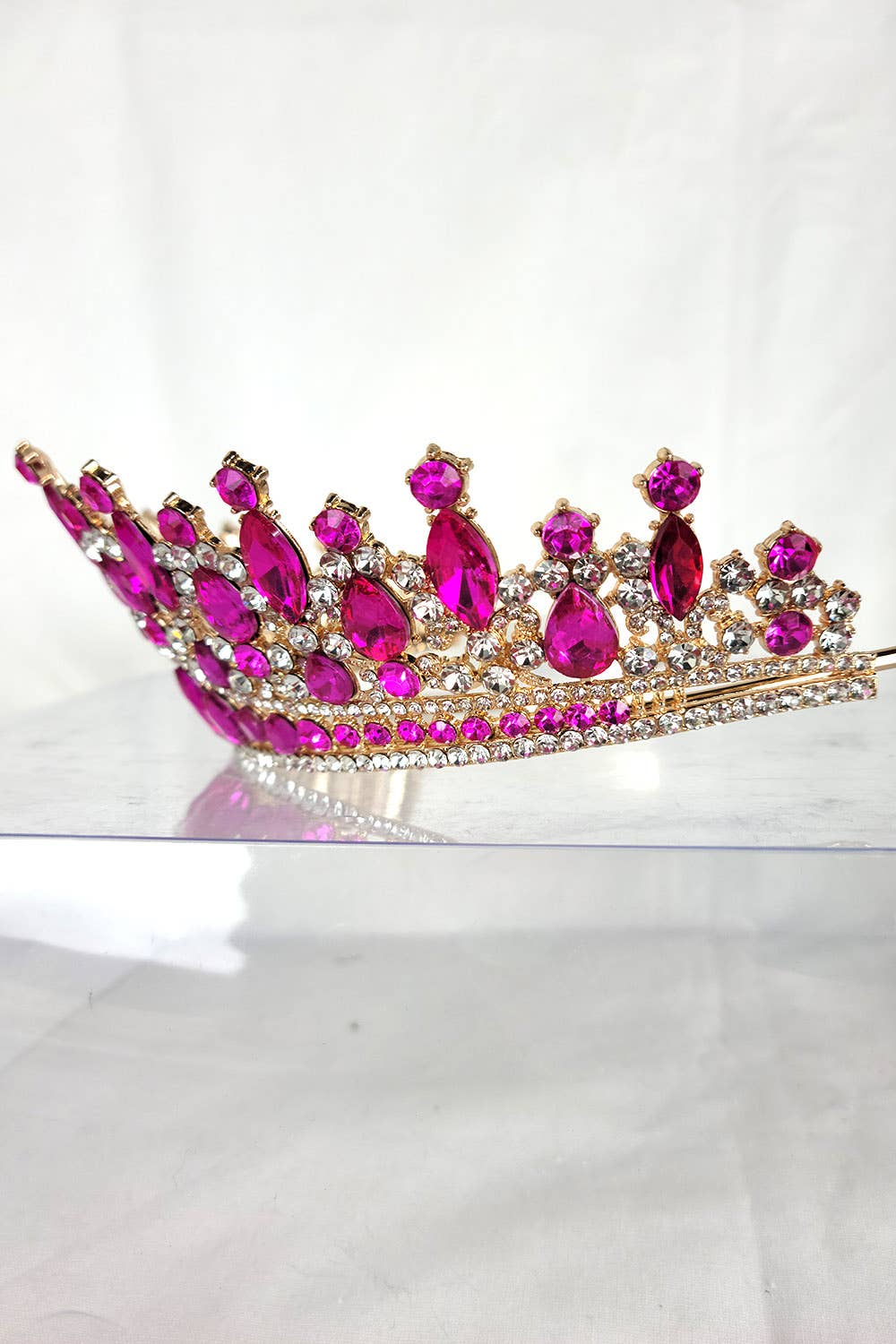 Chicas - Wholesale Tiara - Women's - One Size Fits All Tiara With Jewels HT93220