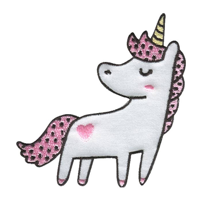 Lappar/stryka-på-motiv – enhörning med hjärta för wholesale av Catch the Patch