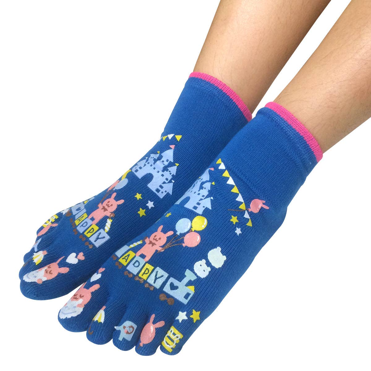 Wrapables.com - Wholesale Socks - Women's - Wrapables Amusement Park Socks Five Toe Socks (Set of 3)1