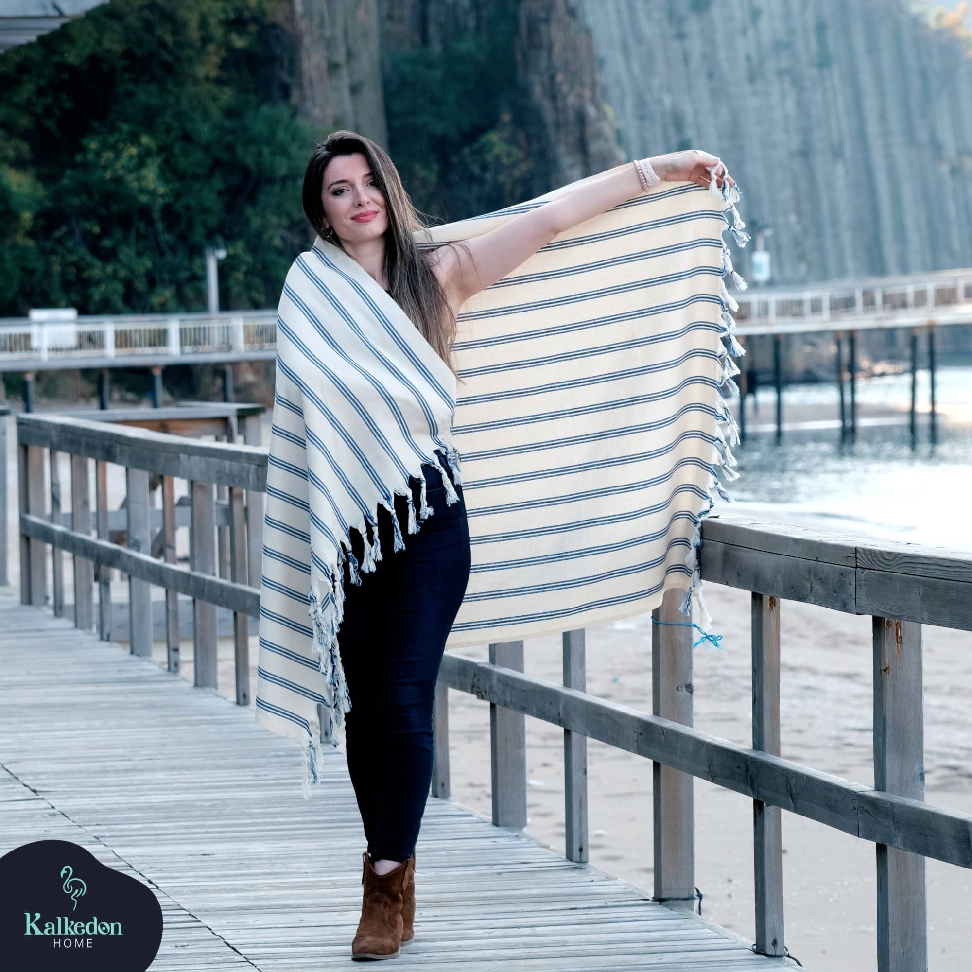 Kalkedon Towels - Wholesale Throw Blanket - Handwoven Throw Blanket |Turkish Towel|Picnic Blanket |Shawl6