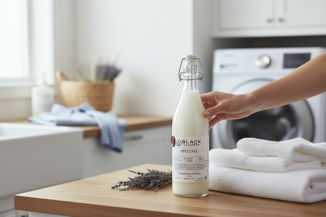 Black Cauldron Soap Co. - Wholesale Fabric softener - Opulence - Fabric Softener Conditioner | Fresh and Soft Laundry 33oz5