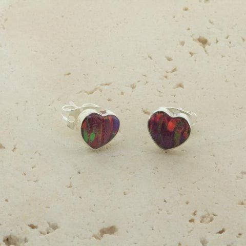 Makers & Providers - Wholesale Stud/post earrings - Opal Stud - Heart - Rose4