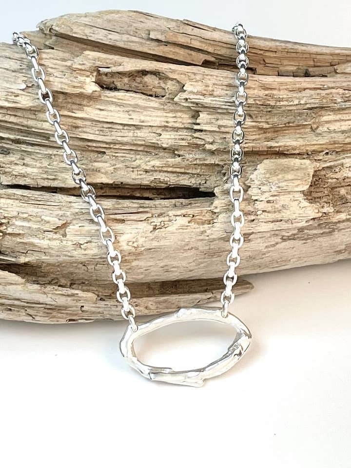 The Organic Oval Necklace for wholesale by KFinn Designs