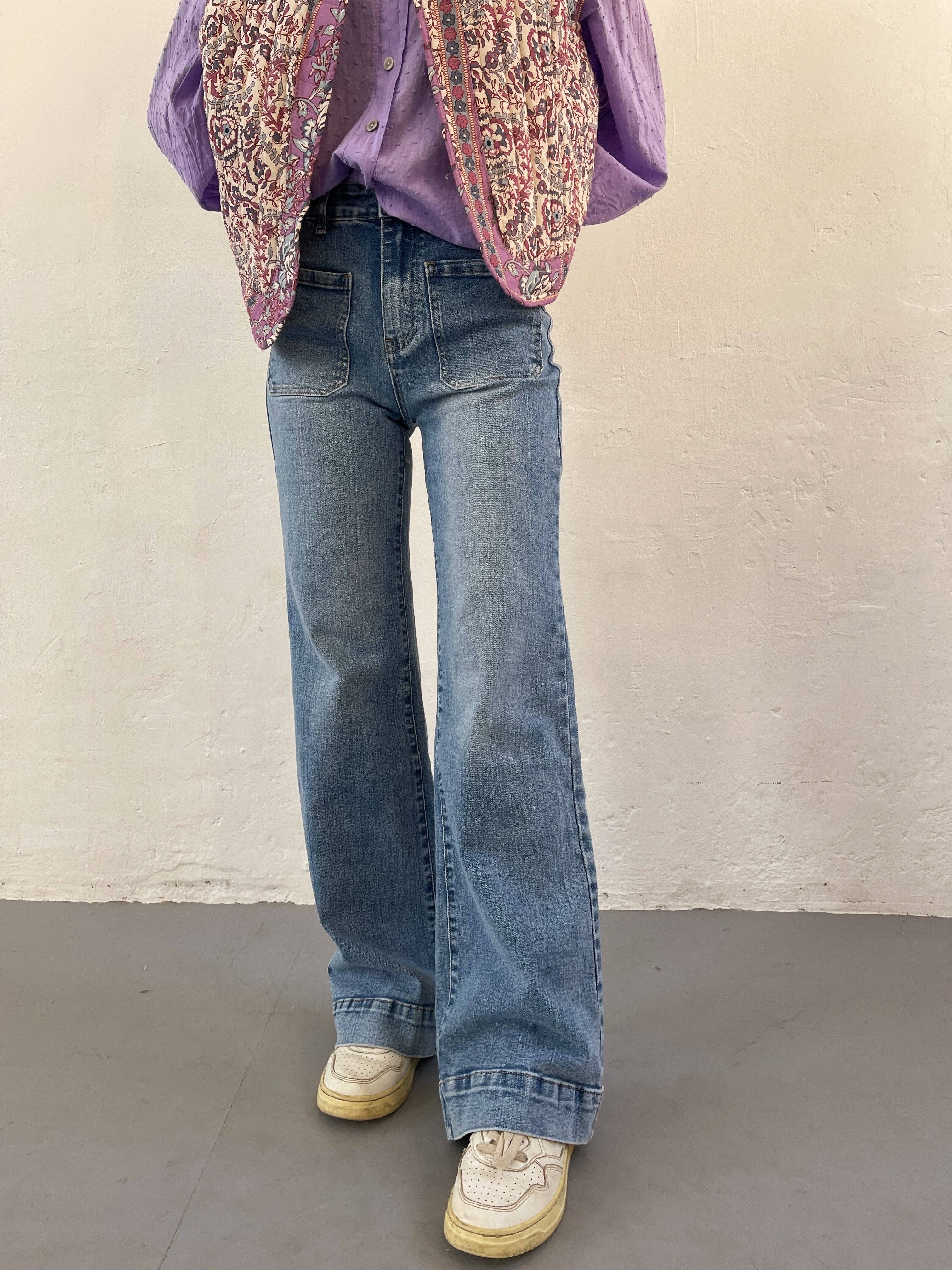 MindTraveler - Vente Jean – femme - Jean Claudia taille mi-haute à haute, long et élastique4