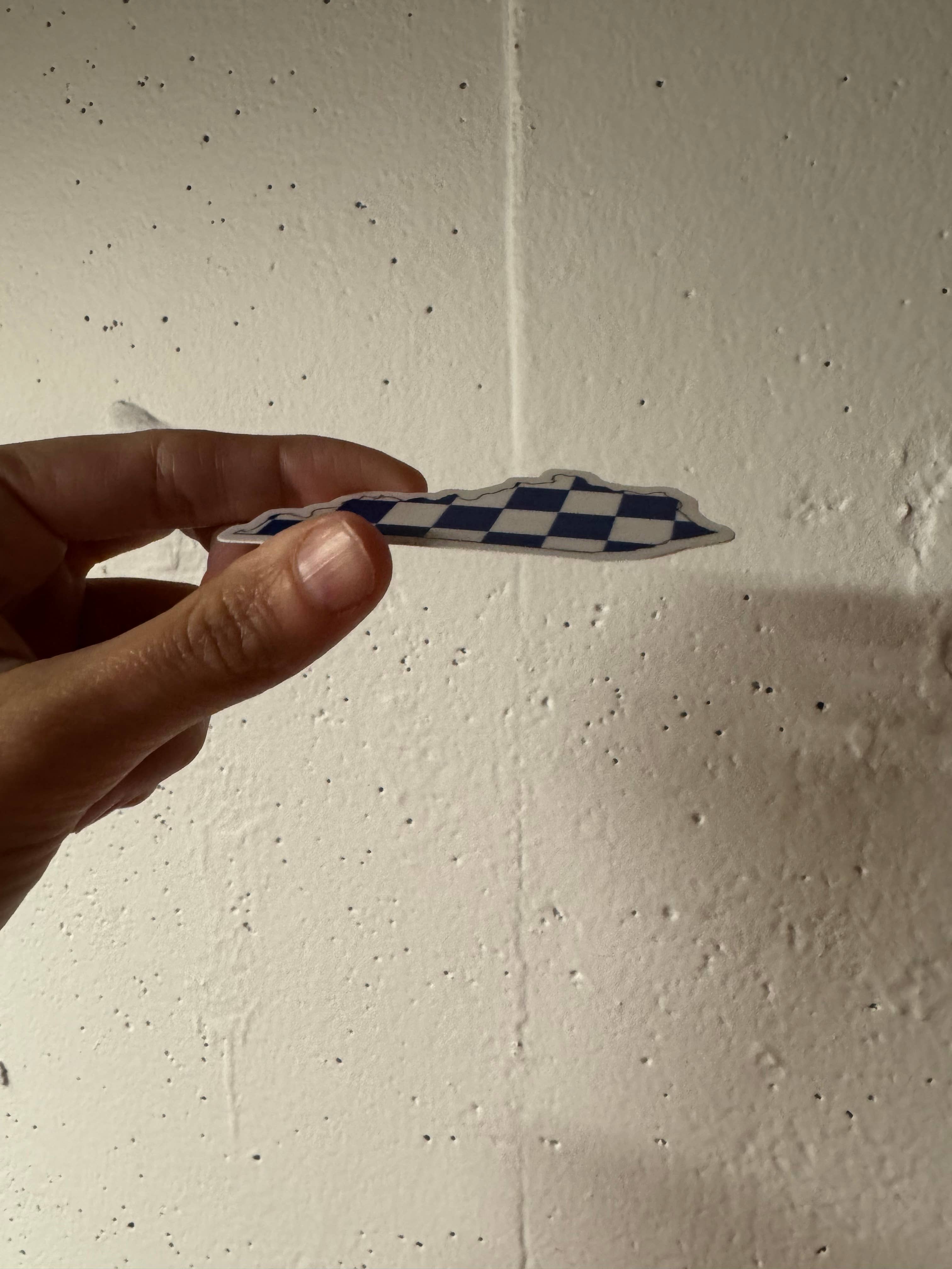 Kase Wear - Wholesale Sticker - Blue Checkered Kentucky Sticker3