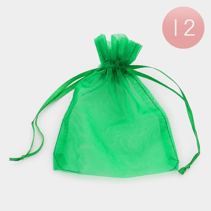 Sensibling Corp. - Wholesale Gift Bag - 12PCS - 4 X 5 Ribboned Organza Gift Bags
16