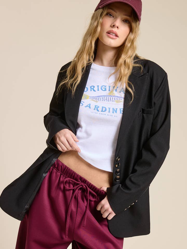 Adjustable Tie Back Blazer Jacket for wholesale by Mimosa