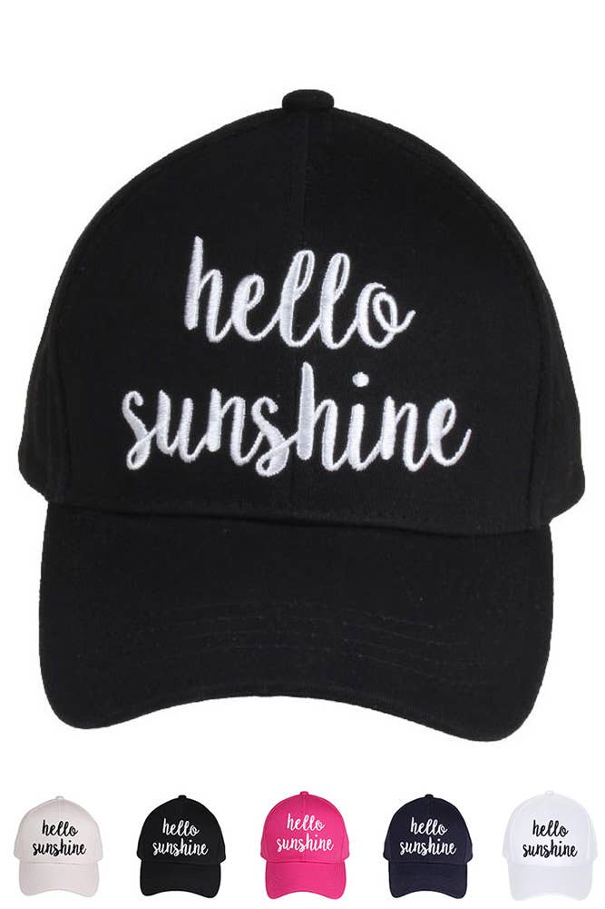 Hana - Wholesale Baseball Cap - Women's - C.C HELLO SUNSHINE Embroidered Baseball Cap21