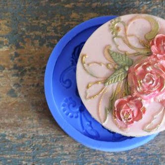 Crystal Candy Bas Relief Mould - Roses of Summer for wholesale by Crystal Candy Unique Cake Decorations