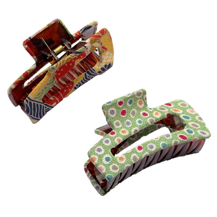 Haarklammer Bogen aus Kimonostoff in 2 Größen für den Großhandel von HickUps