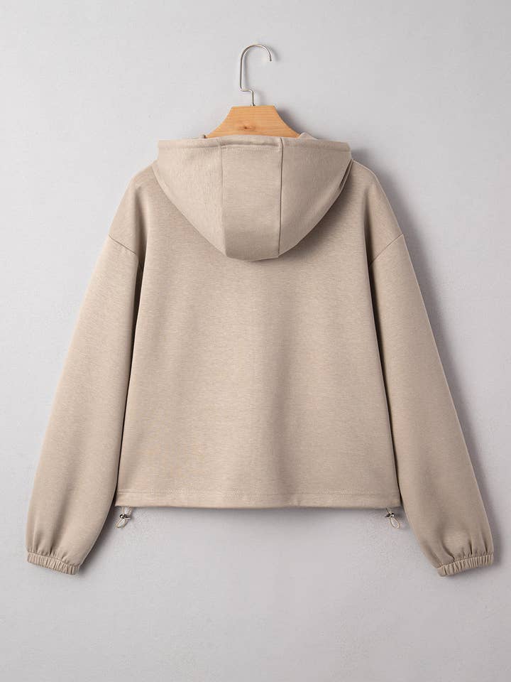 Goat Contrast Bow Embroidered Zip Up Jacket Hoodie for wholesale on Faire1