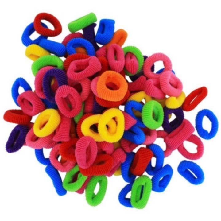 Baby Hair Ties Seamless Small Elastic 100pc Hair Ponios Ponytail Holders Hair Bands Hair Bobbles For Baby, Kids, Girls, Toddler, Children for wholesale by Topkids Accessories