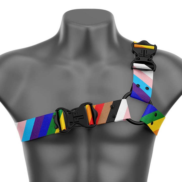 Pride Inclusion Asymmetrical Handmade Fashion Vegan Unisex Harness for wholesale by Daftboy